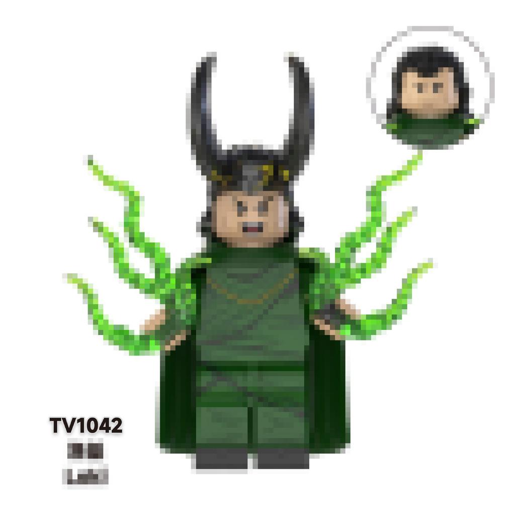 TV6206 Superhrdina Loki Stavebnice Minifigurka, Sběratelská hračka ve stylu Iron Mana, V sáčku