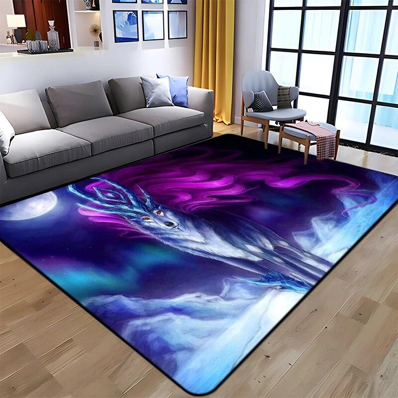 Best Selling Wolf Art Printed Carpet for Living Room Large Area Rug Soft Mat E-sports Chair Carpets Alfombra Gifts Dropshopping