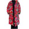 Giacca Imbottita a Fiori Invernale Ispessita Calda Vestiti a Pane Giacca Imbottita Giacca con Cappuccio Nord-Est Fiore Grande Taglia Grande Lunga Moda Trendy Uomo