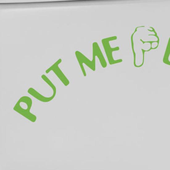 2 Stück Leg mich runter Toilettenaufkleber Abnehmbar Selbstklebend Wasserdicht PVC Badezimmer Toilette