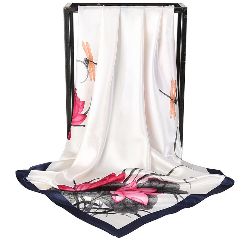 90 Large Silk Scarf for Women - Spring/Autumn Korean Style Satin Neckerchief, Mother's Day Gift