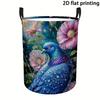 1pc Laundry Basket, Fantasy Starry Sky Pigeon Floral Pattern Dirty Clothes Basket, Multifunctional Storage Basket for Home Decoration/Finishing - Fold