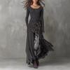 Damen Strickoberteil mit langen Ärmeln und asymmetrischer Rock im Animal-Print