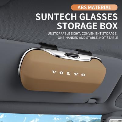 Para XC40 XC60 XC70 XC90 V40 V50 V60 V90 S40 S60 S90 C30 C440 Accesorios con Logo Parasol para Coche Gafas de Sol Estuche para Gafas Pinza Caja