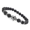 European-American Style 8MM Volcanic Rock Fatima's Hand Bracelet