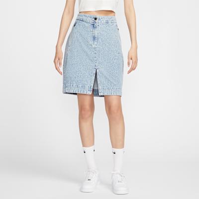 Nike Sportswear Denim Short Skirts Women s Light Armory Blue S