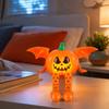 Halloween LED Night Light, Ghost Bat Pumpkin Shape Spooky Decor, Battery Operated Table Lamp for Party