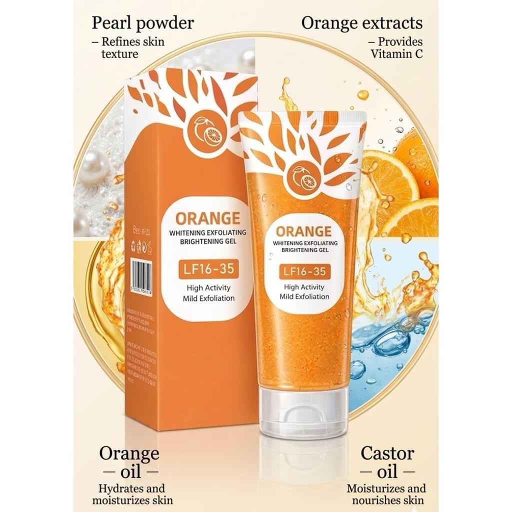 Orange Whitening Exfoliating Brightening Gel, High Activity Mild Exfoliation, LF16-35