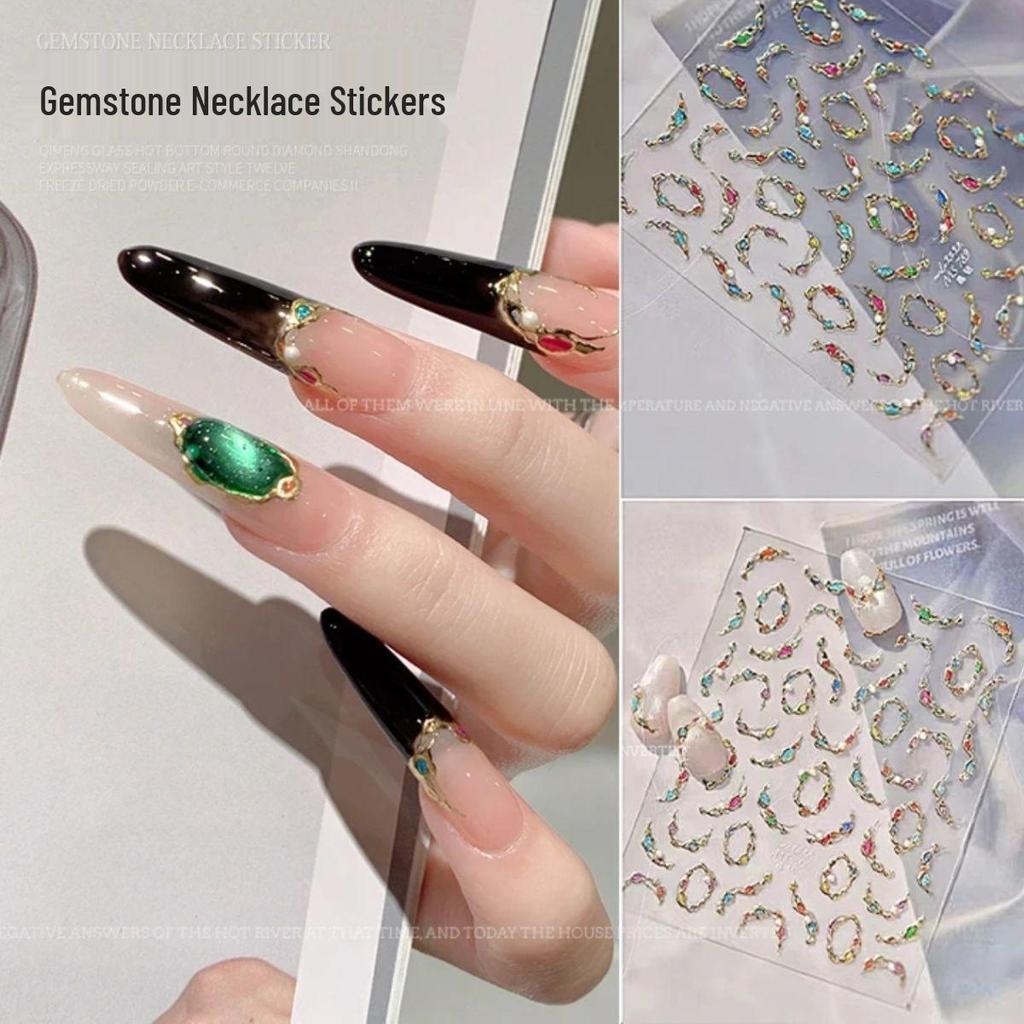 3D Luxury Gem Diamond Nail Art Sticker: Waterproof & Adhesive Crystal Design