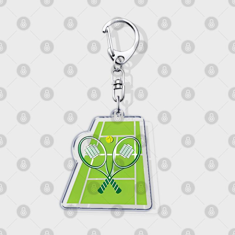 Hobby Sports Lover Tennis Ball Keychains for Accessories Bag I Love Bike Car Keyrings Jewelry Friends Father Boyfriends Gifts