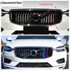 Tricolor Front Head Grille Grill Strip Molding Decoration Cover Trim For VOLVO XC60 2018 -  Plastic Accessories Exterior Kit