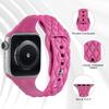 Slim Engraved Silicone Strap for Apple Watch Band 40mm 41mm 45mm 44mm 38mm 49mm Bracelet Iwatch Series 9 8 7 6 5 4 3 SE Ultra 2