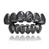 Halloween Costume Party Teeth Grillz 18K Real Gold Plated Smooth Slanted Grillz Hip Hop Dental Jewelry for Men Women
