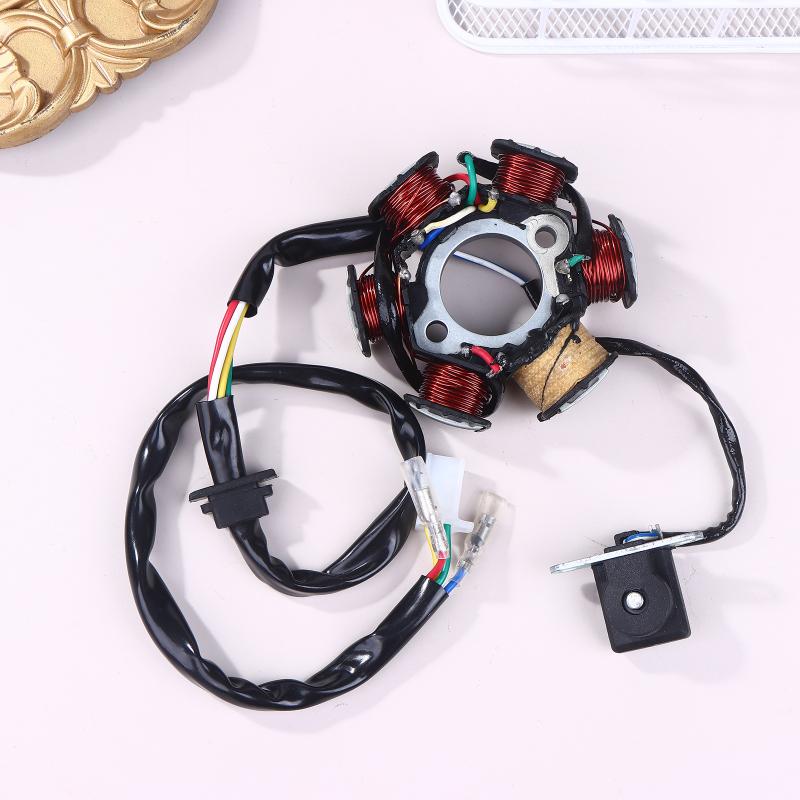 6 Poles 5 Wires Half Wave Ignition Stator Magneto for Gy6 50cc 70cc 90cc 110cc 125cc ATV Quad Pocket Bike Go Kart Full Wave