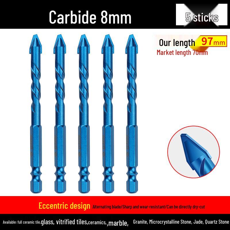 Eccentric Tilting Drill Bit for Marble and Concrete