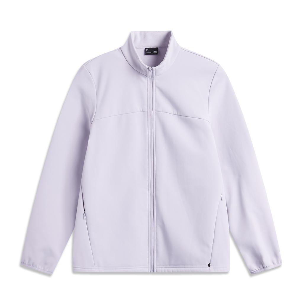 Li Ning Sports Trend Series Solid Color Hooded Three-In-One Fleece Long Sleeve Windbreaker Women Outerwear Sea-Salt-Purple AWBU024-4