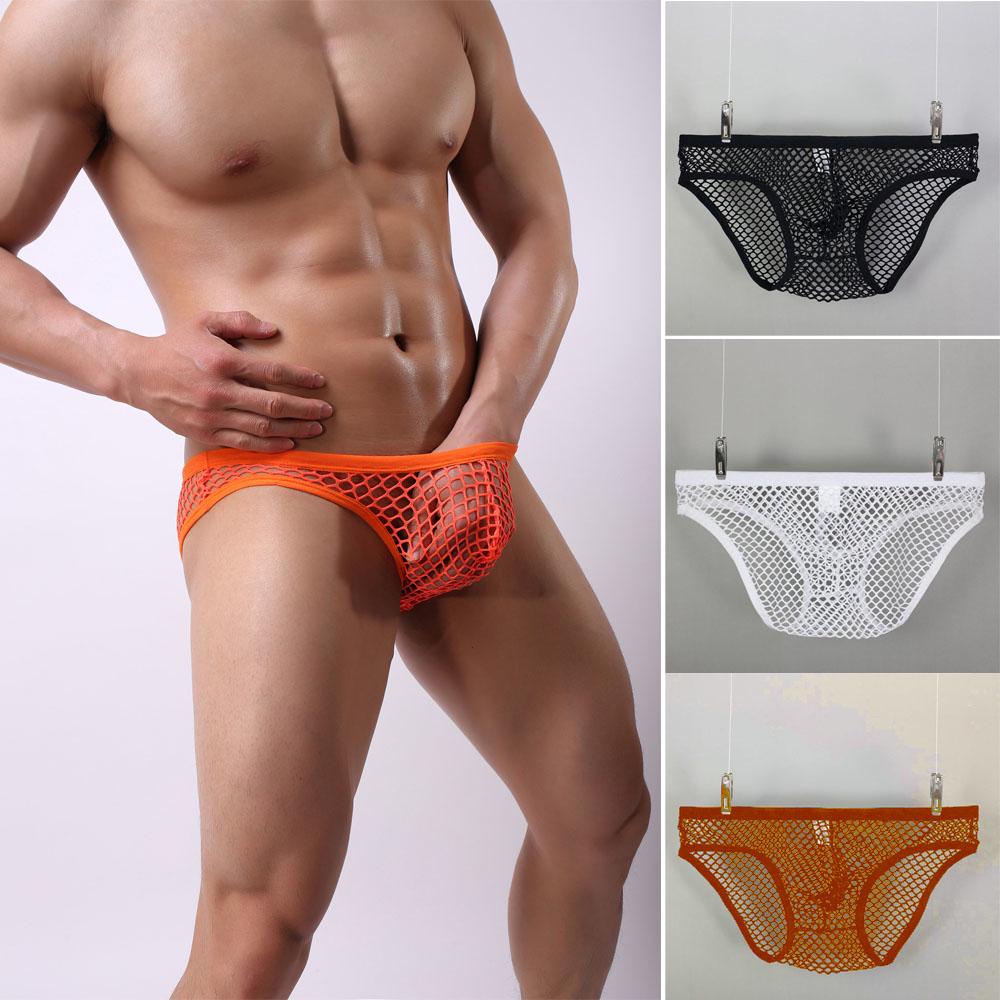 Men's Sexy Comfortable Breathable Mesh Triangle Briefs Underwear Underpants