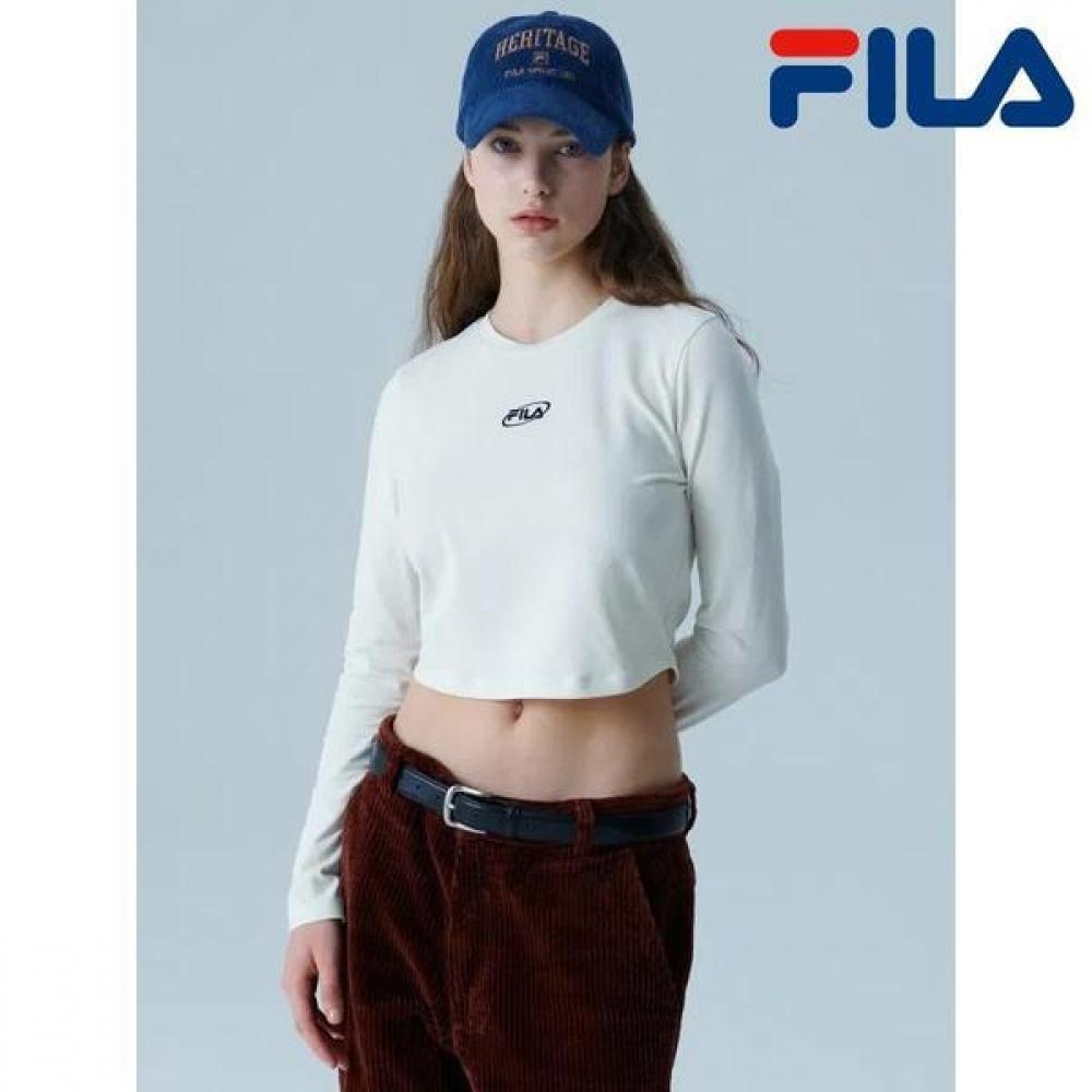 

Fila CoTTon STreTch Round Long Sleeve T shirT Small Logo 100(L)