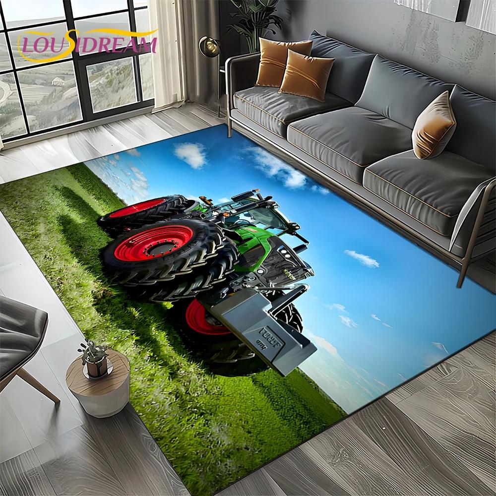 27 Style Truck Retro 3D Tractor Car Carpet Rug for Living Room Bedroom Home Sofa Decoration,Kid Area Rug Non-slip Floor Mat Gift