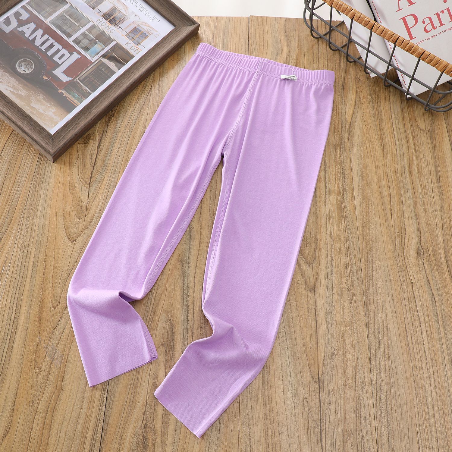 

Летние детские бесшовные модальные длинные спальные штаны детские противомоскитные солнцезащитные эластичные леггинсы 160 фиолетовый