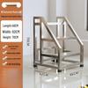Movable Industrial Household Ladder with Wide Steps & Handrail - 3 or 4 Steps for Outdoor Use
