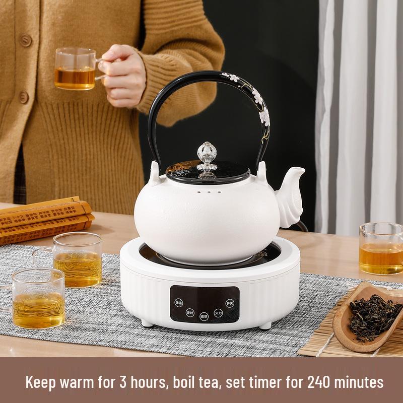 Smart Electric Ceramic Tea Stove with Timer & Heat Preservation for Brewing and Boiling
