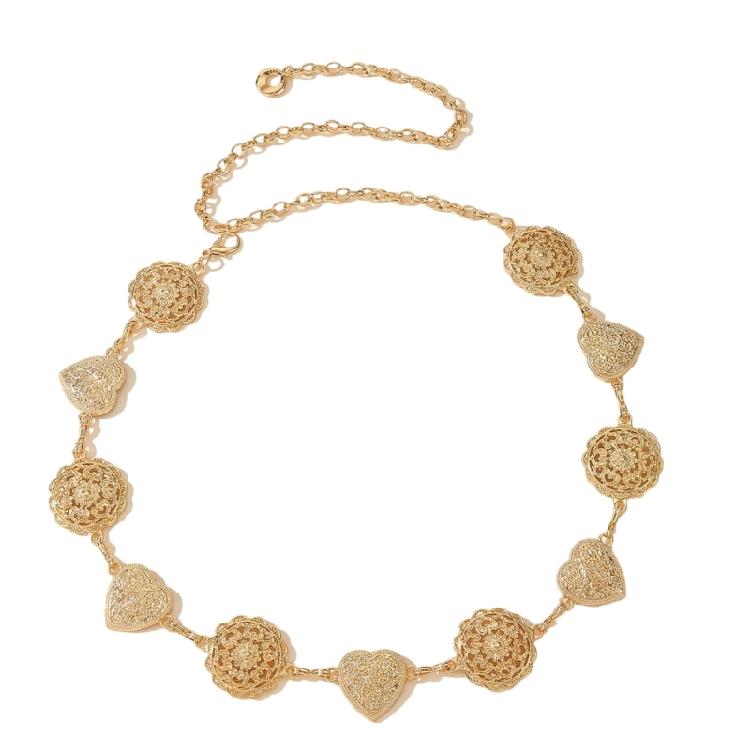 Belly Chain for Dress Cowboy Waist Chain Flower Heart Women Waist Chain