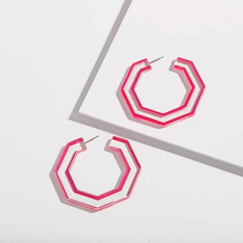 Korean-Japanese Style Acetate Acrylic Women s C-Shaped Dangle Earrings