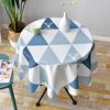 Tablecloth Nordic Style Plaid Print Round Shape Tablecloth Wrinkle Resistant Spill Proof Smooth Winter Table Cover Home Decor