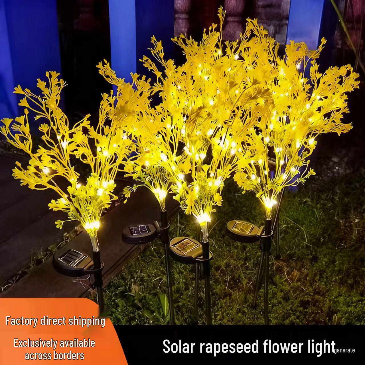 

Солнечный садовый светильник «Цветок рапса» для освещения двора, лужайки, парка и виллы