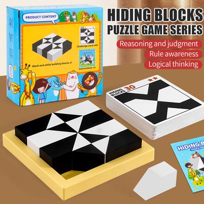 Puzzle Versteckter Block Puzzle Spielzeug Fördert die räumliche Vorstellungskraft von Kindern Interaktives Brettspiel für Eltern und Kinder