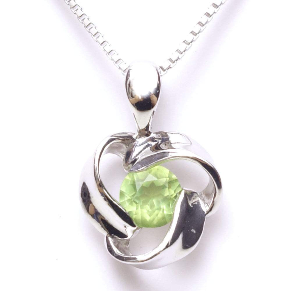 

Birthstone Eternity Rose Necklace [A.UN jewelry] Women s (Peridot) перидот