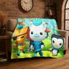 Cute Cartoon The Octonauts Barnacles Flannel Blanket Soft Warm Throw Blanket for Bedroom Living Room Bed Travel Picnic Gift