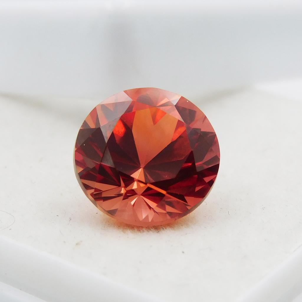 CERTIFIED Natural Orange Sapphire 6.90 Ct Round Cut Loose Gemstone Free Delivery P-61-sa