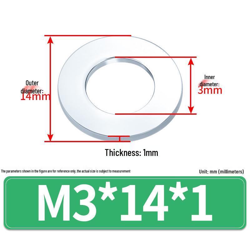 Extra Large Galvanized Metal Flat Washer (Sizes M1.6-M14)