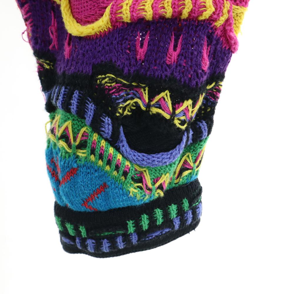 Coogi 90. léta Australské výroby Starý Pánský použitý kardigan s dlouhým rukávem do V z 3D bavlněné pleteniny