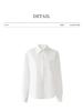 Women's Early Spring Loose Casual Lace Cotton Shirt with Bamboo Joint Design