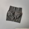 Fashion Peach Hip Lifting Sport Shorts Women's High Waist Abdominal-Shaping Slimming Running Training Hip-Showing Quick-Drying Three-Point Tights