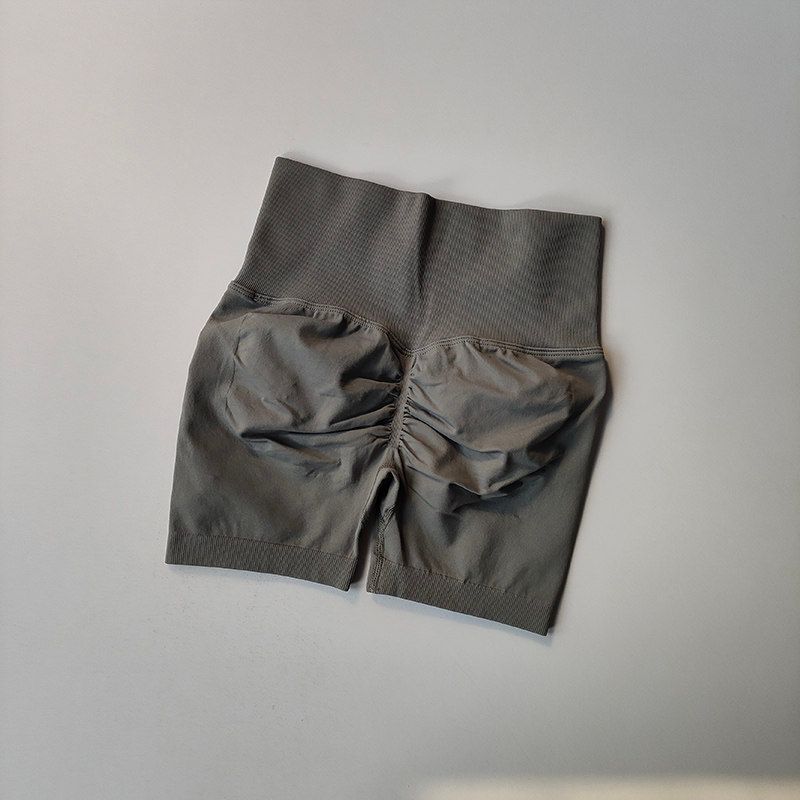 Fashion Peach Hip Lifting Sport Shorts Women's High Waist Abdominal-Shaping Slimming Running Training Hip-Showing Quick-Drying Three-Point Tights