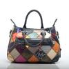 Retro Trend Large-Capacity Women'S Handbag Color Rhombus Messenger Women'S Bag Genuine Leather Shoulder Messenger Bag