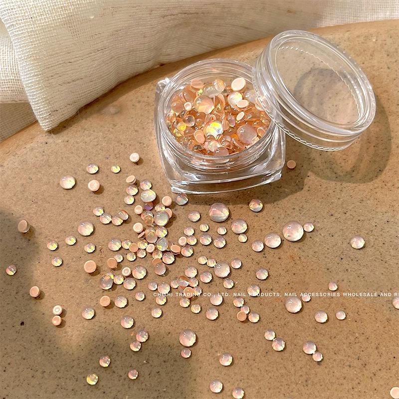 

1 коробка Diy Nail Art Decoration 3D бусины Майяра Русалочки Коричневые Карамельные Плоские Кристаллические Бусины Фрезер для ногтей Для Дизайна Маникюра Аксессуар A