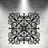 1PC Handmade Iron Wall Art Scrollwork Decorative Hanging Plaque for Living Room Home Office Farmhouse Style Metal Wall Decor