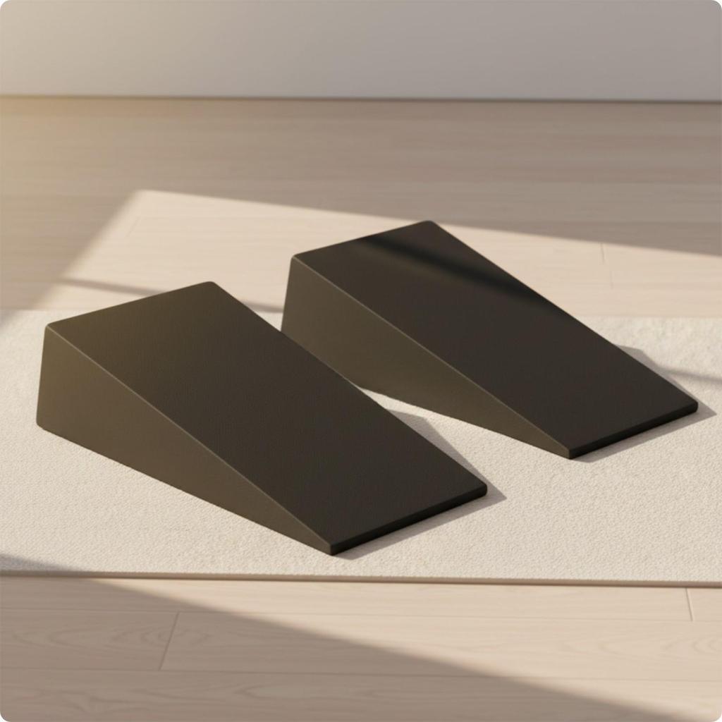 2 Pieces Calf Stretch Board Inclined Stretcher Stable for Home Gym