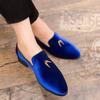 Fashion Party and Wedding Handmade Men Loafers Men Velvet Shoes Leaves and Gold Buckle Men Dress Shoe Men's Flats Zapatos Hombre