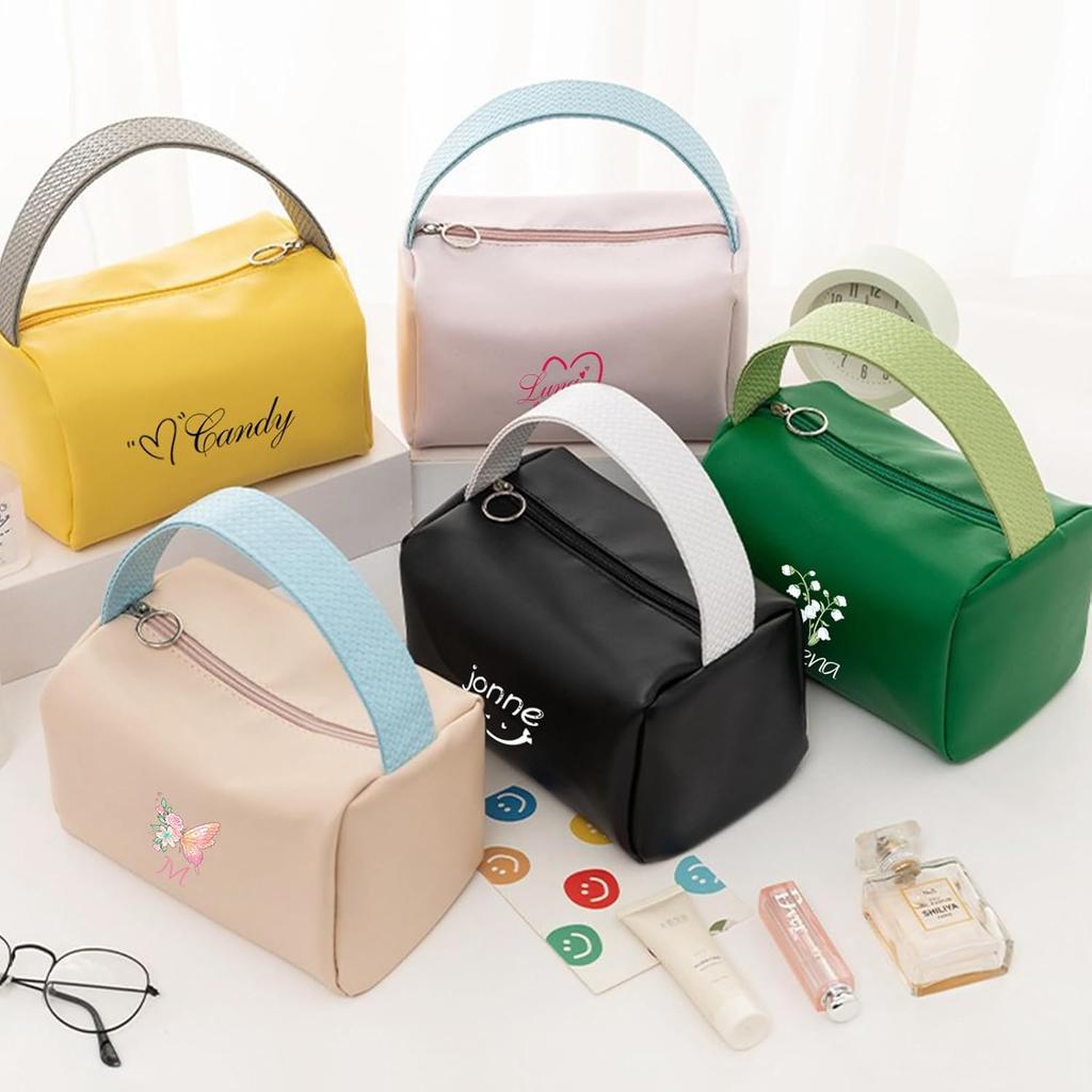 Custom Personalized Makeup Bag Travel Cosmetic Case Organizer Valentines Day Birthday Gift for Women Girls