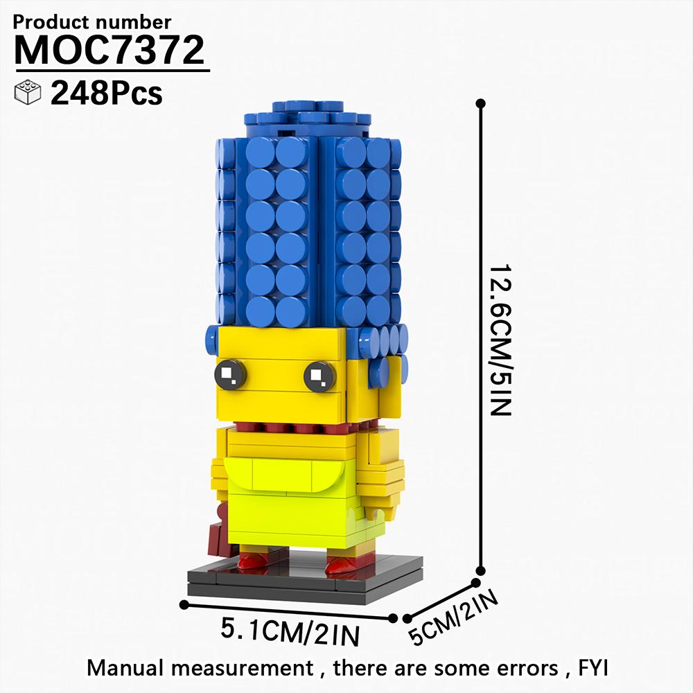 MOOXI Simpson Brickheadzed DIY Diorama Assembly Model Kit For Adults Building Blocks Set Children Toy MOC Bricks Montessori Gift