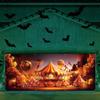 1 Halloween Banner Outdoor Wall Decor Vibrant Holiday Scene 398.78x180.34 cm Featherless Halloween Decor