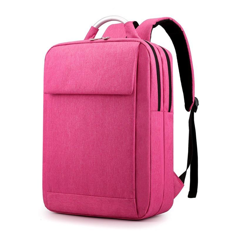 Simple multifunctional backpack new solid color business leisure computer bag office class student schoolbag travel bag women