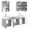 Bathroom Cabinet Set 5 Pcs Concrete Grey Wood Based Material