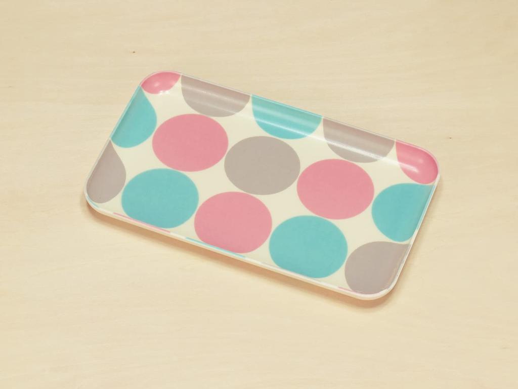 Tatsucraft NR Caster Tray, SS, 21.5cm, Web Original Model, Scandinavian Style, Medium Marble, Non-Slip, Microwave-Safe, Tray, Tray, Stylish, Plastic,